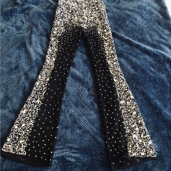 Carli Bybel Embellished Trousers black US 2 NWT! - Picture 2 of 6